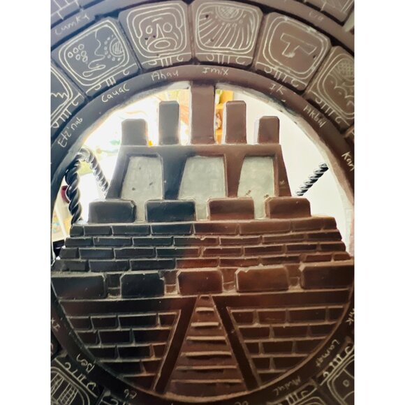 Handmade Mayan Calendar Wall Art | Signed Belize Ceramic by Edwin Camal - Picture 2 of 8